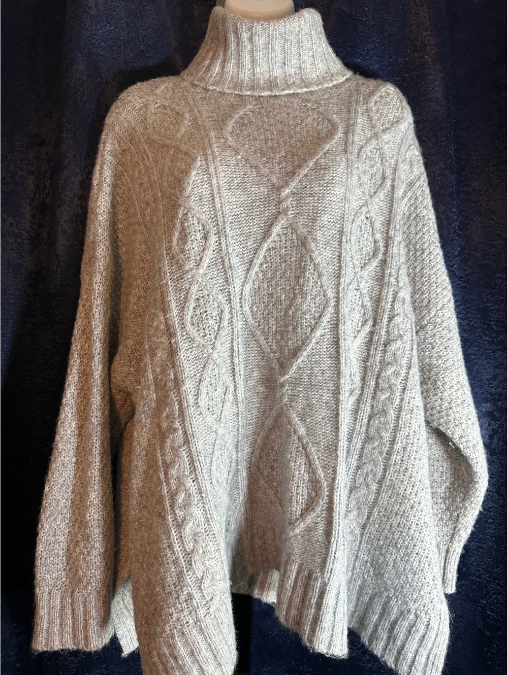 Aerie Oversized Turtle Neck Sweater Gray Women’s Size Medium